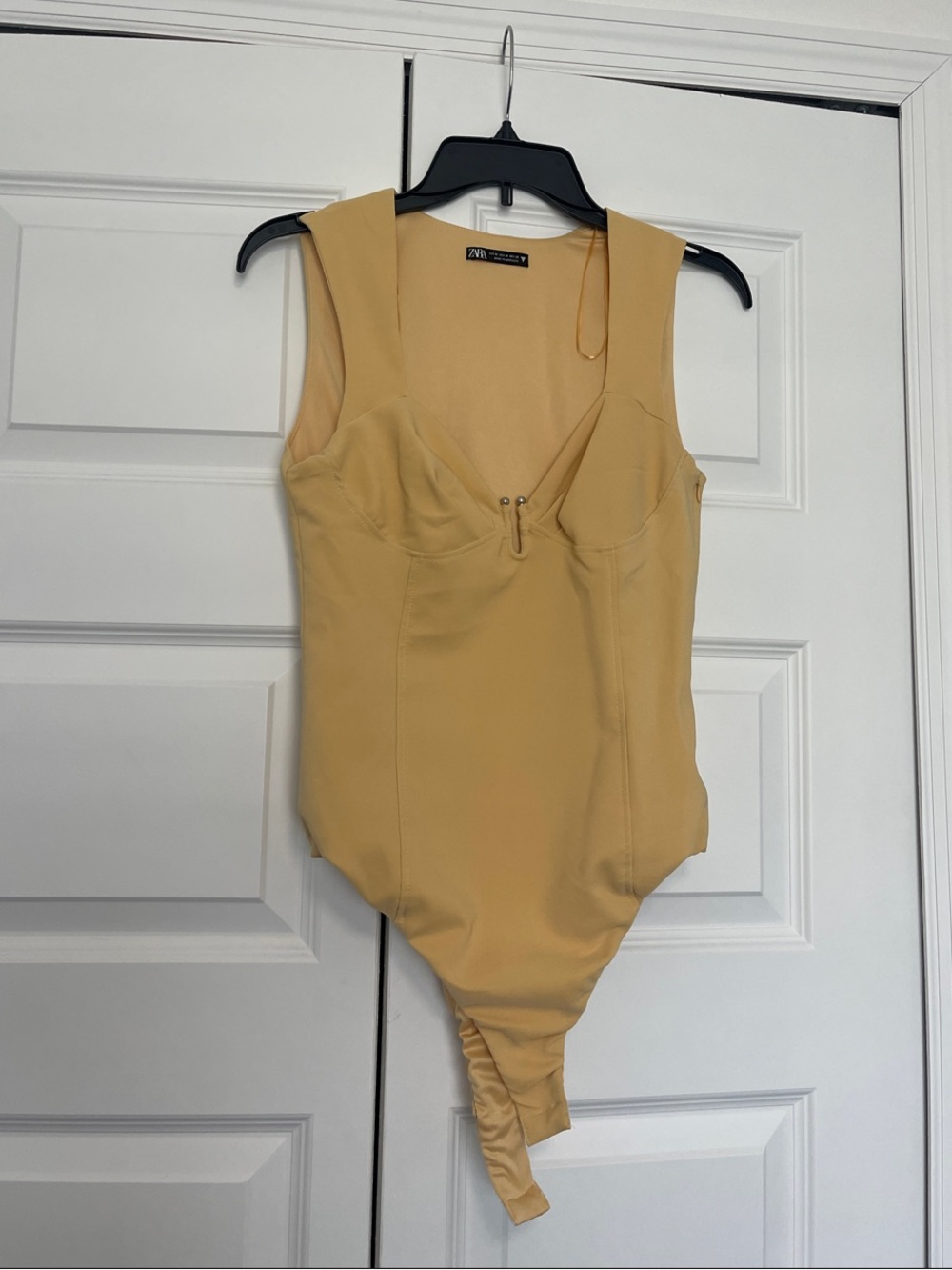 Zara Mustard Yellow Sleeveless Bodysuit